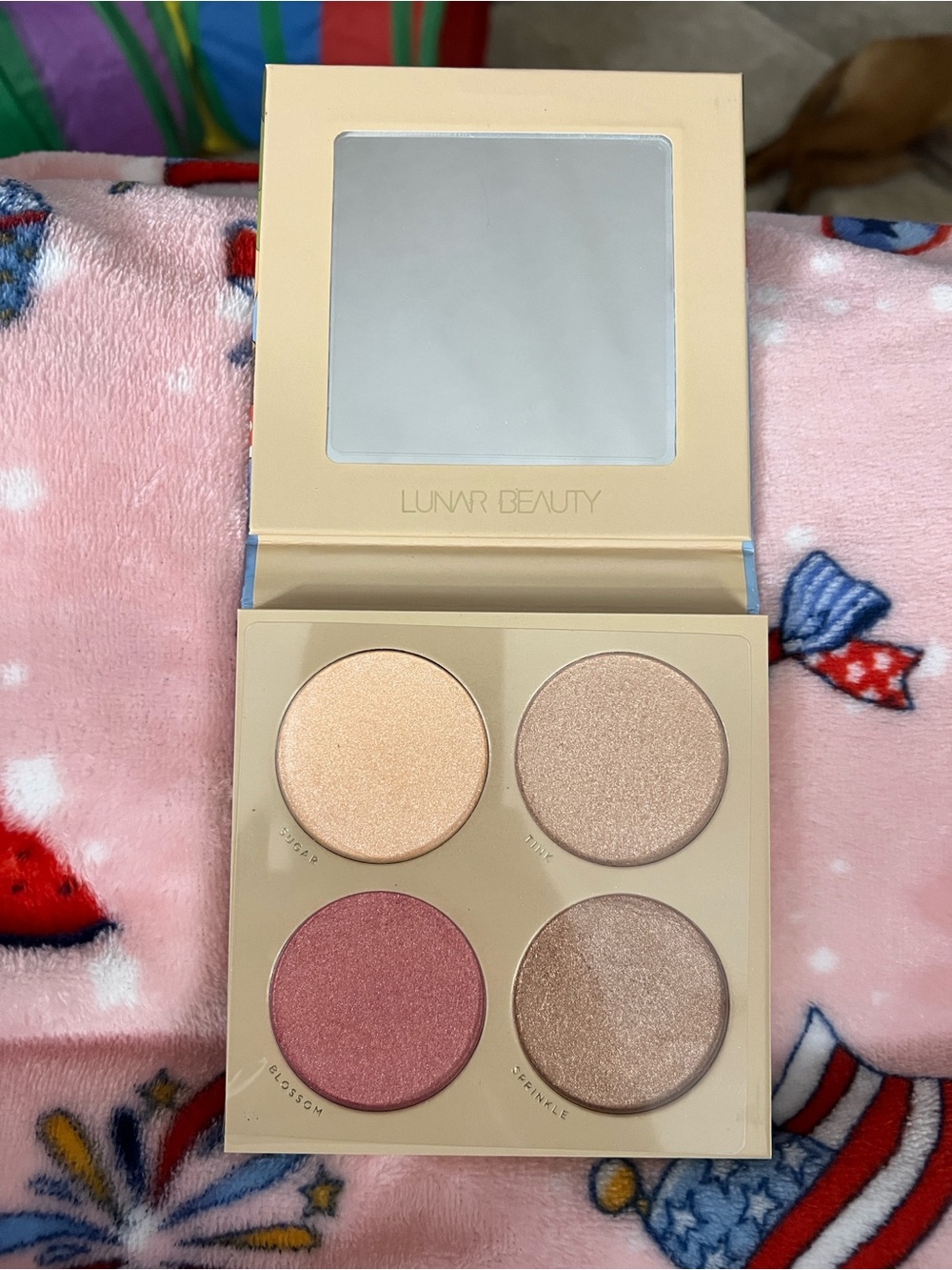 Lunar Beauty Moonshroom Highlighter Palette - Pastel Mushroom Art